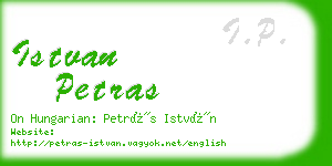 istvan petras business card